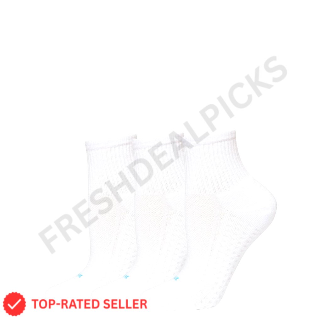 Air Cushion Mini Crew Socks 3 Pack Active Lifestyle Breathable Comfort